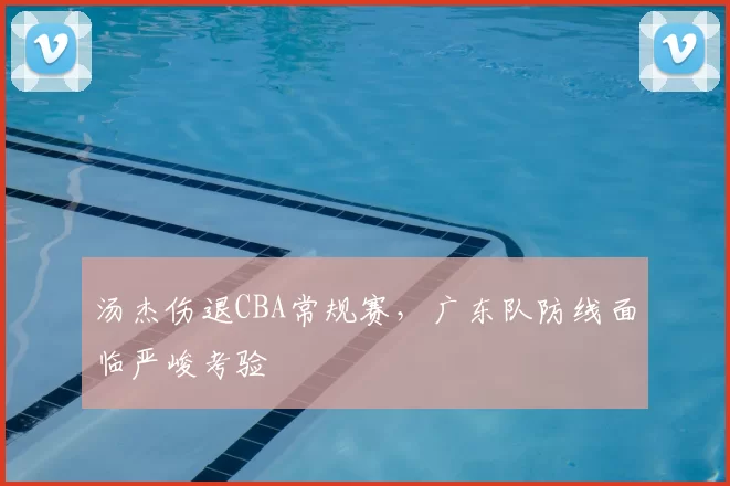 汤杰伤退CBA常规赛,广东队防线面临严峻考验