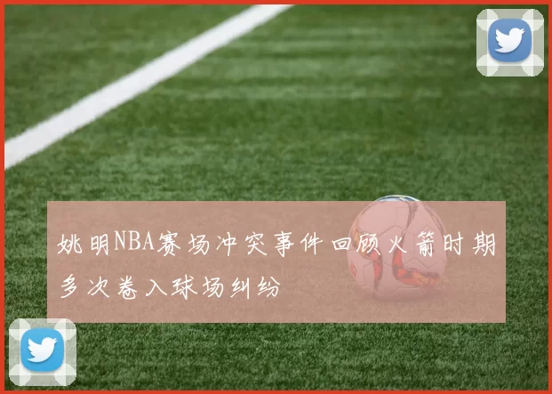 姚明NBA赛场冲突事件回顾火箭时期多次卷入球场纠纷